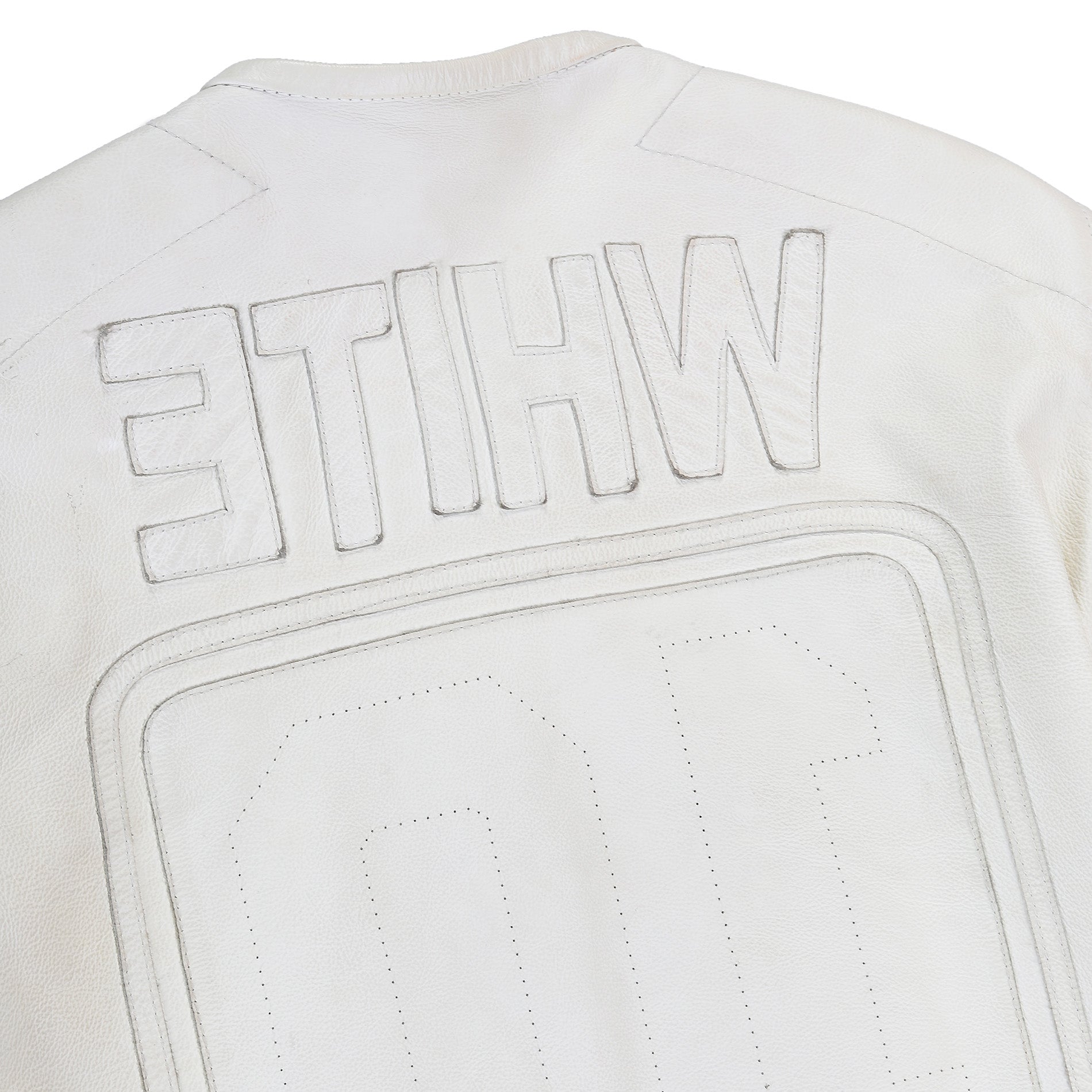 Maison Martin Margiela SS2002 WHITE Patched Leather Jacket