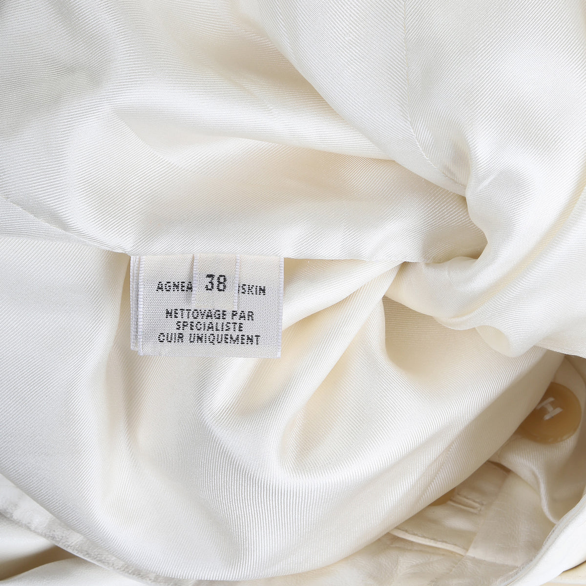 Hermès by Martin Margiela White Leather Jacket