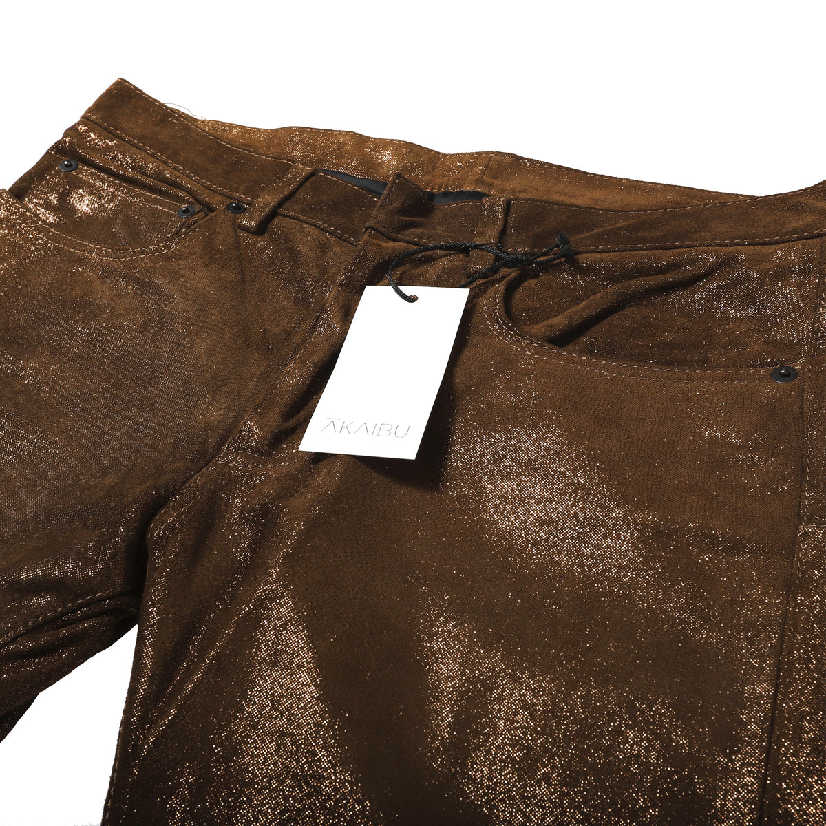 Dior Homme AW05 "In The Morning" Gold Glitter Leather Pants