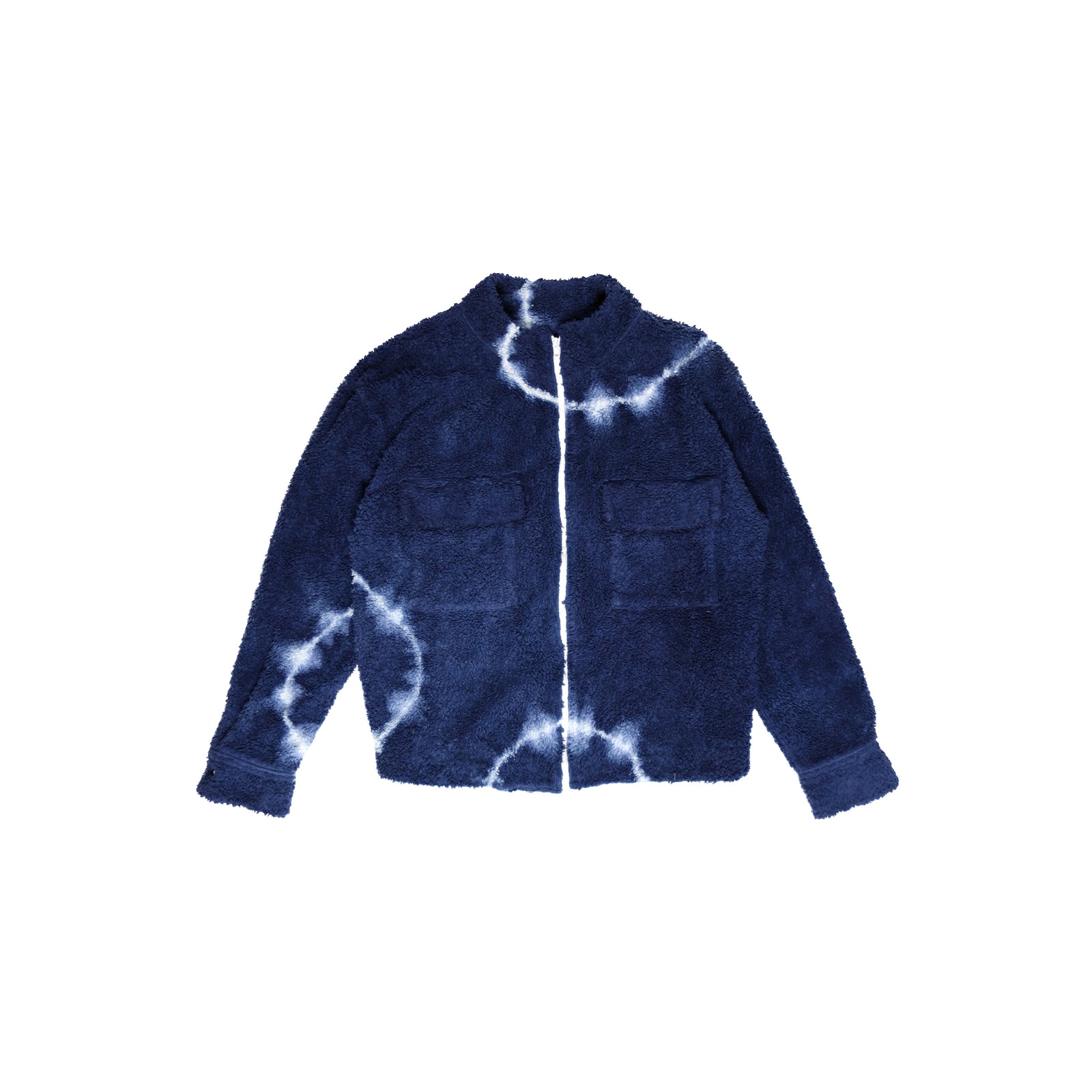 The Elder Statesman Oversized Tie Dye Sherpa Jacket