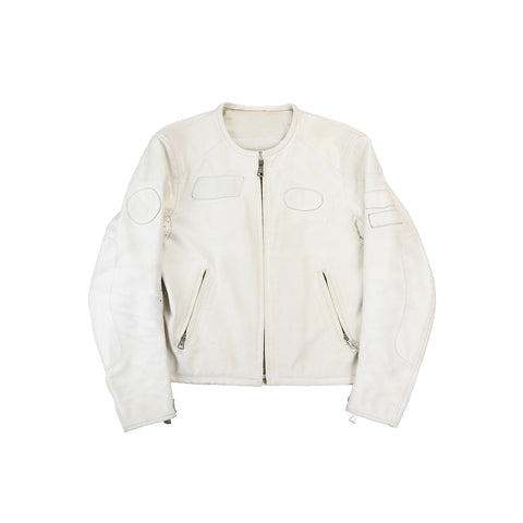 Maison Martin Margiela SS2002 WHITE Patched Leather Jacket