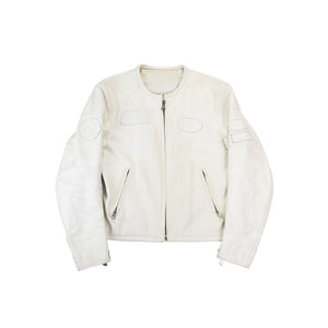 Maison Martin Margiela SS2002 WHITE Patched Leather Jacket