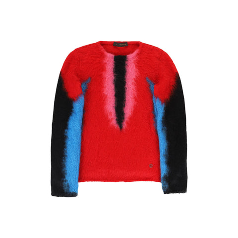 Louis Vuitton SS2017 Red Mohair Knit Sweater