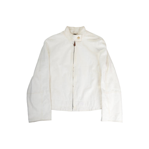 Hermès by Martin Margiela White Leather Jacket