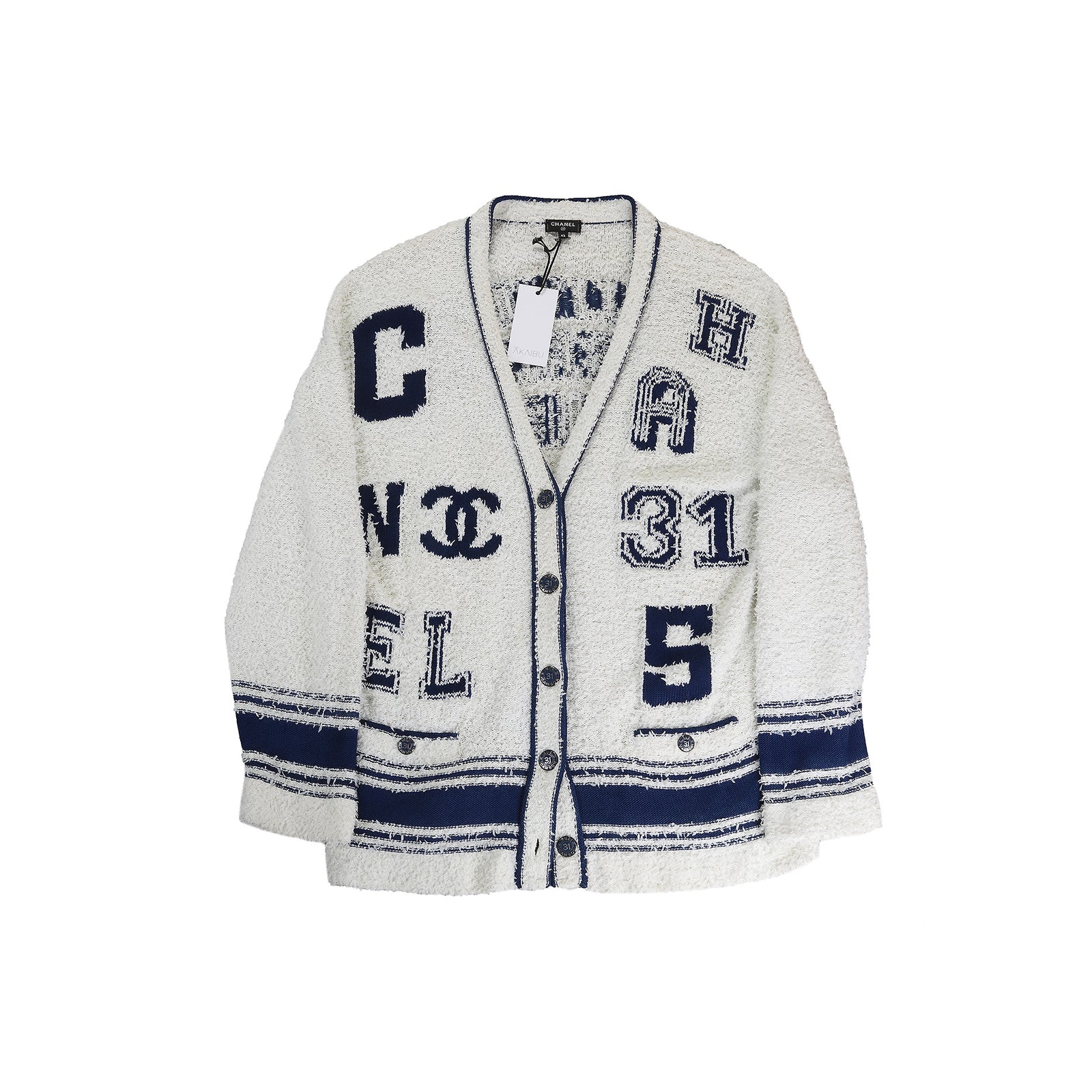 Chanel Pre Spring 2019 Boucle Varsity Cardigan