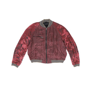 Haider Ackermann SS15 Floral Chevron Bomber Jacket