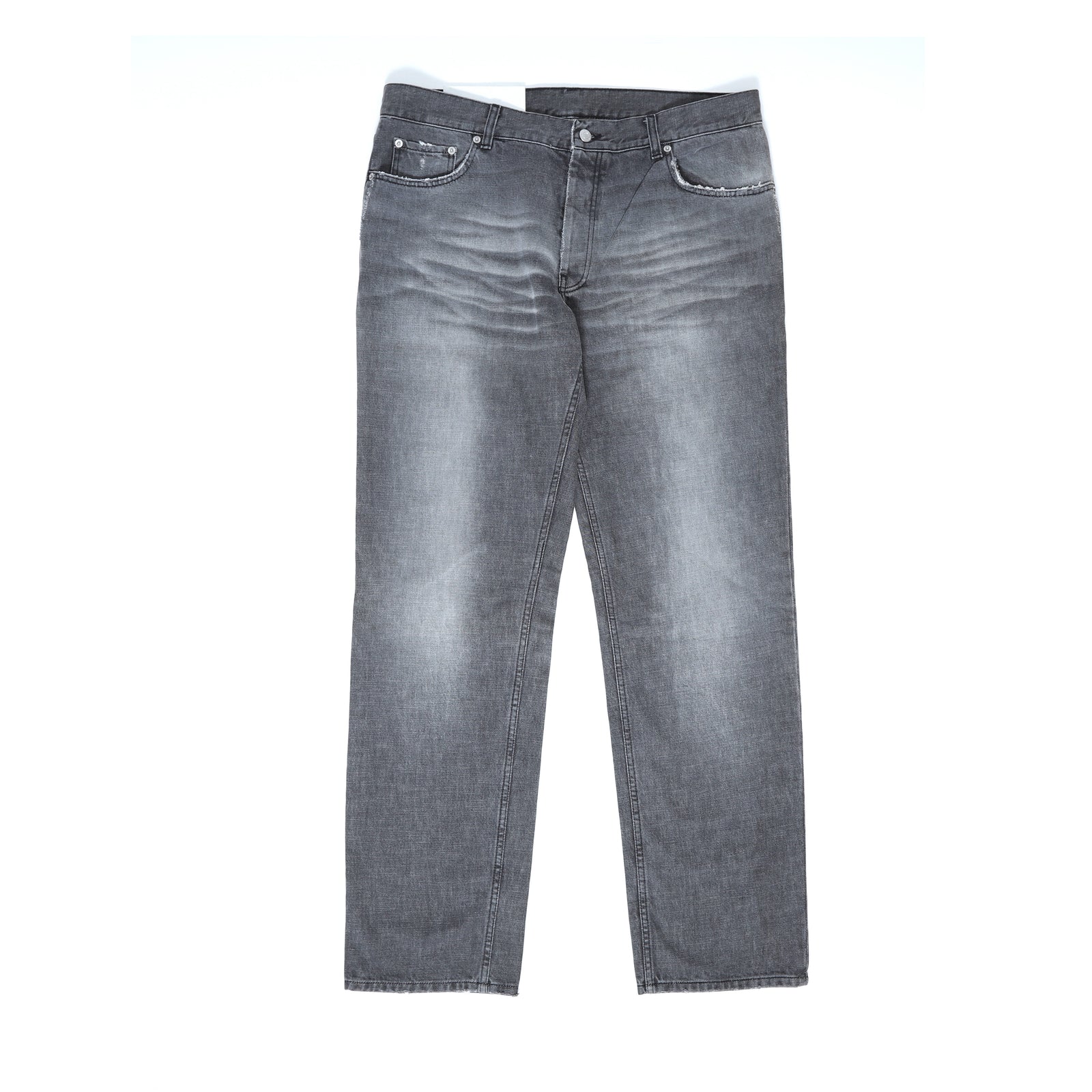 Helmut Lang 2000s Washed Grey Classic 5 Pocket Denim