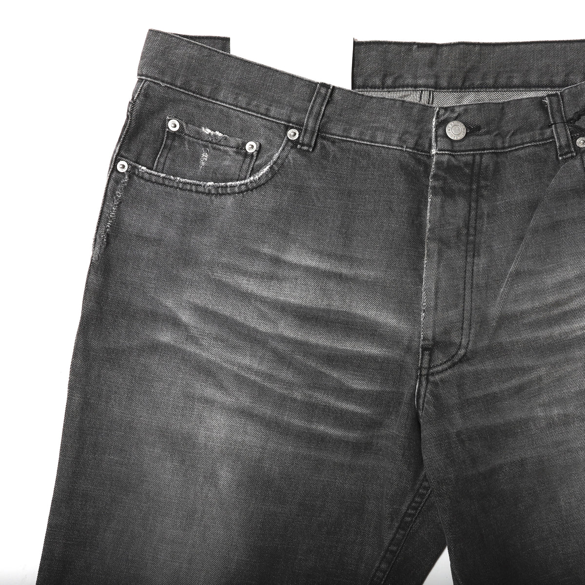 Helmut Lang 2000s Washed Grey Classic 5 Pocket Denim