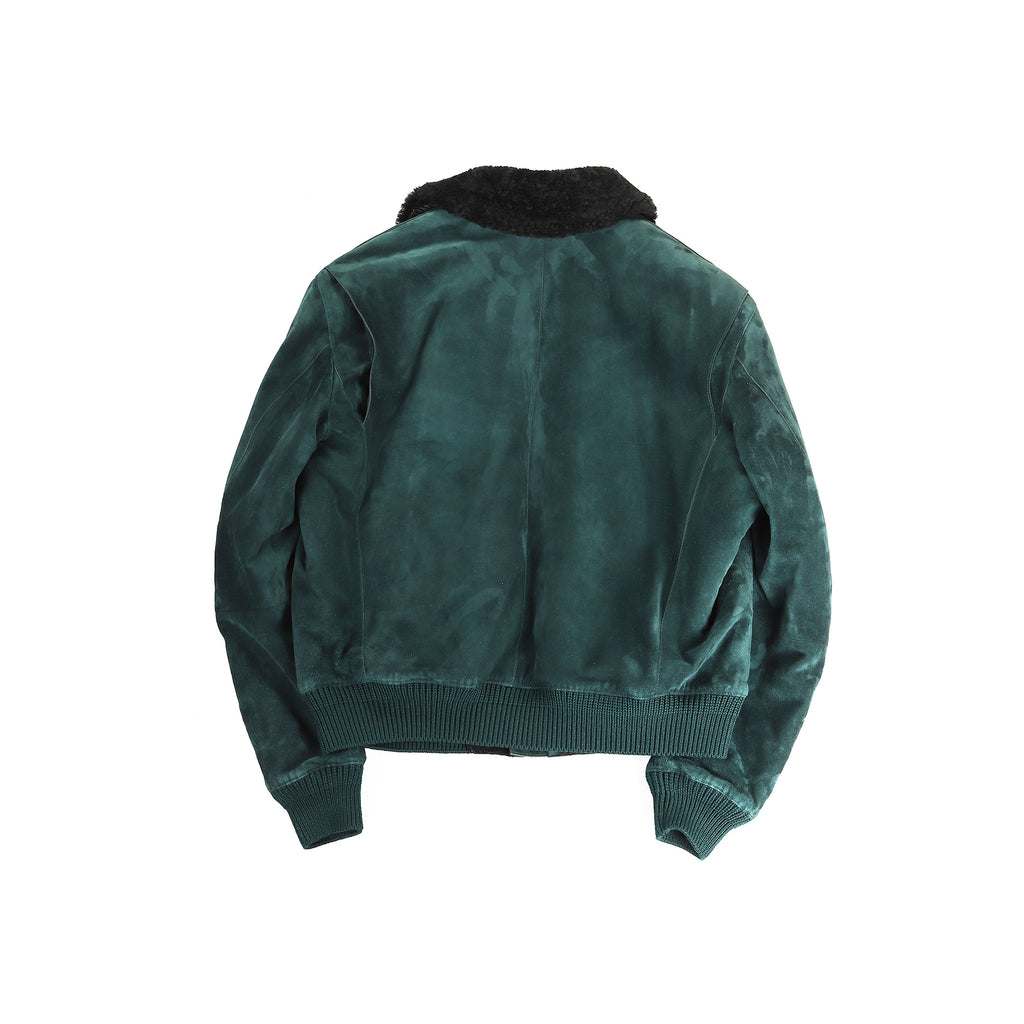 Berluti FW2018 by Haider Ackermann Green Shearling Bomber – Ākaibu Store