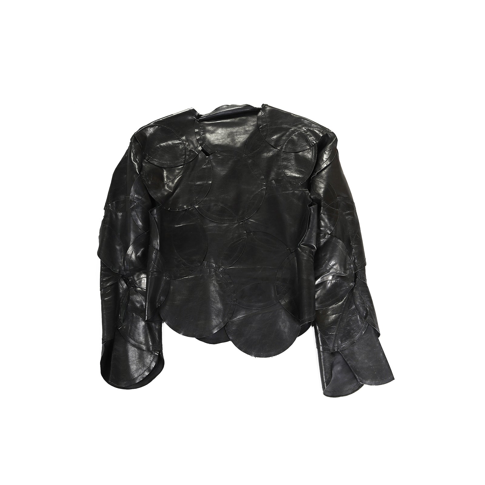 Maison Martin Margiela SS2006 Artisanal Circle Patch Leather Jacket