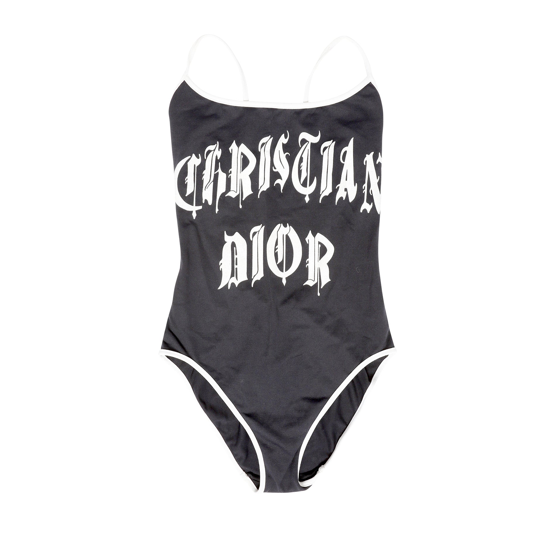 Christian Dior by John Galliano SS02 Goth Print Swim Suit