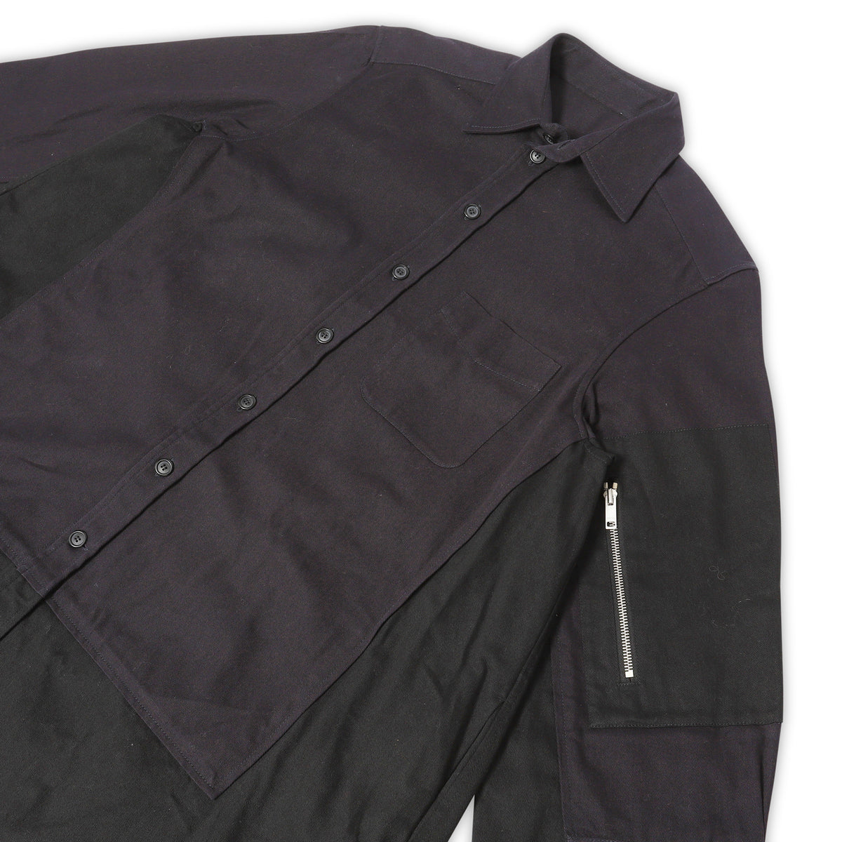 Celine by Phoebe Philo Black Oversized Double Layer Shirt