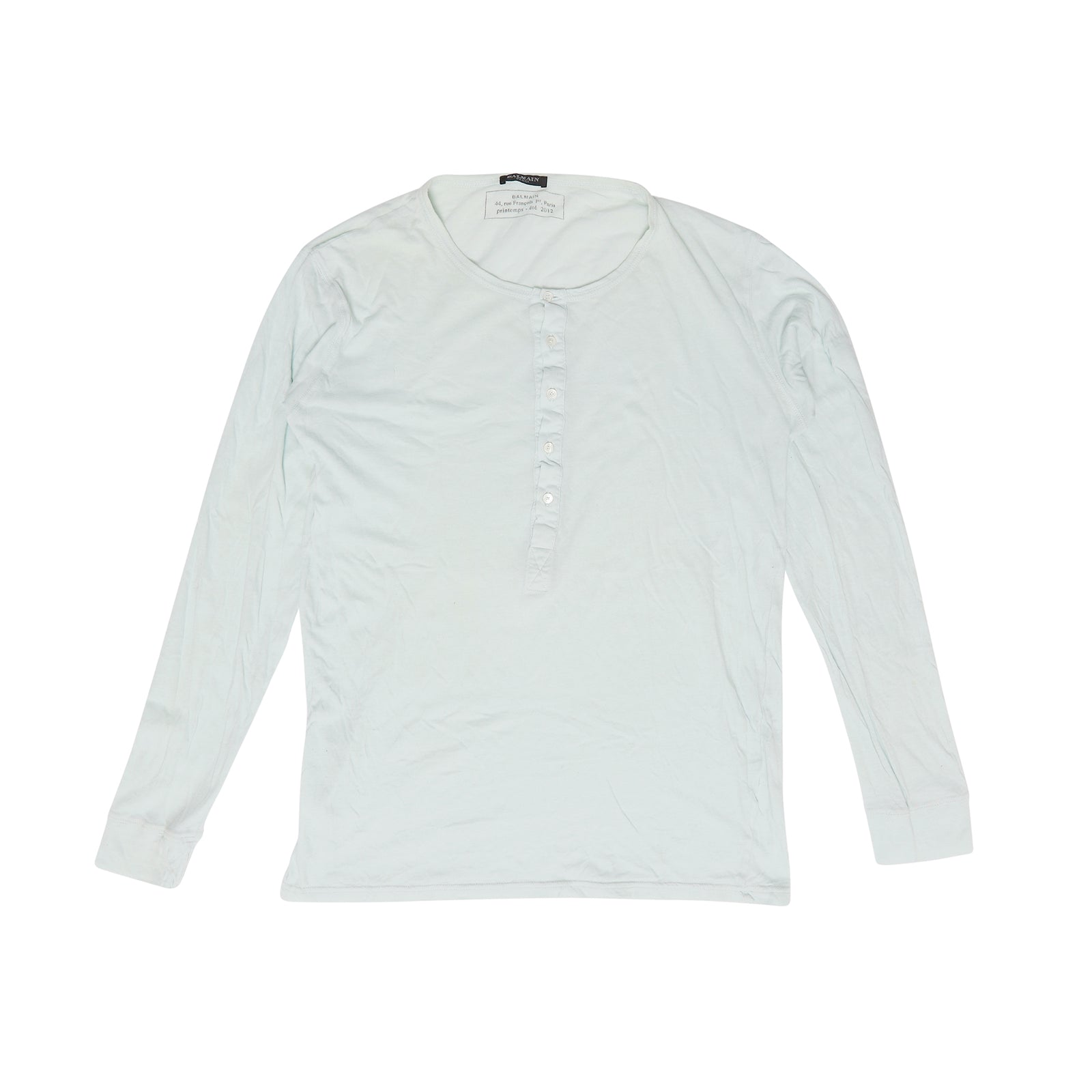 Balmain SS12 Teal Longsleeve Henley