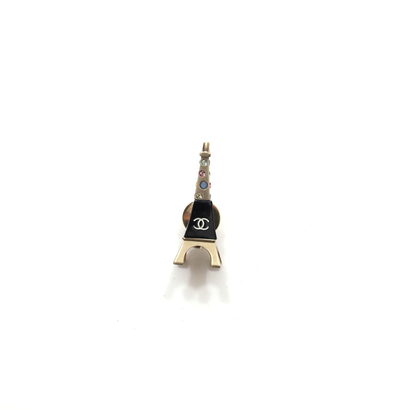 Chanel 2006 Eifel Tower Rhinestone Brooch