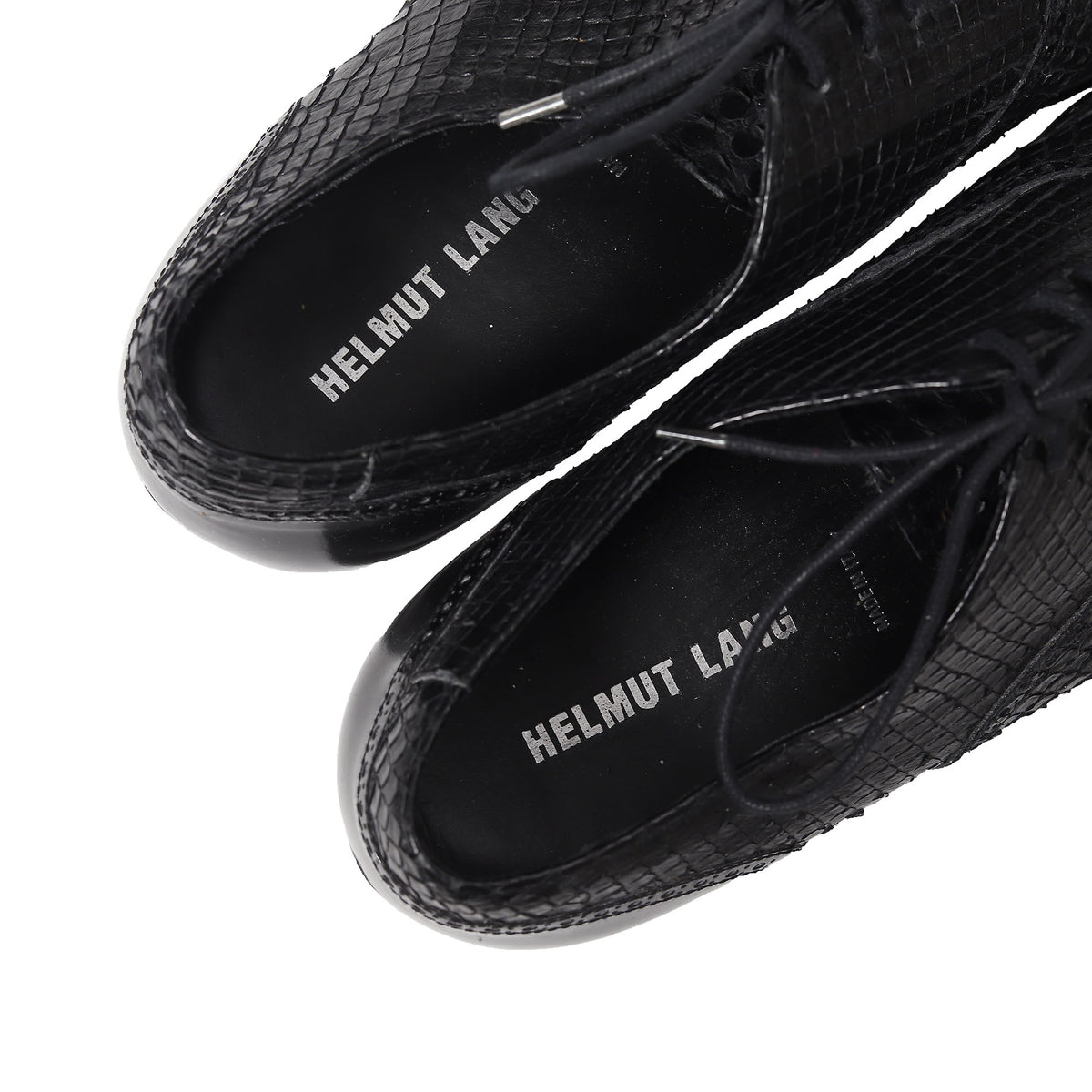 Helmut Lang AW03 Watersnake Pointed Toe Derbies