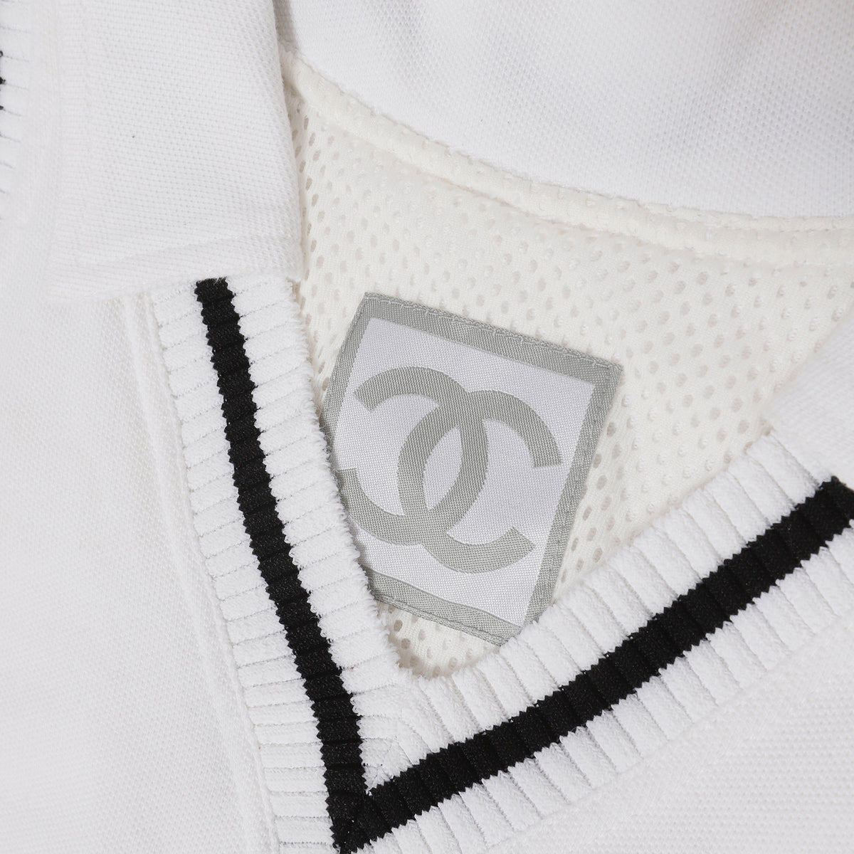 Chanel AW03 Sport Tennis Collared Mini Knit Dress