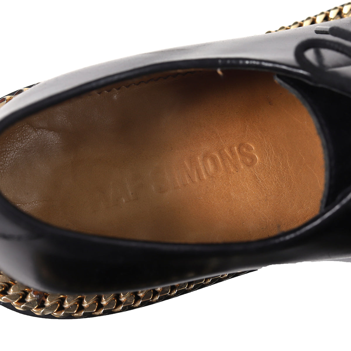 Raf Simons SS12 Gold Chain Trimmed Derbies