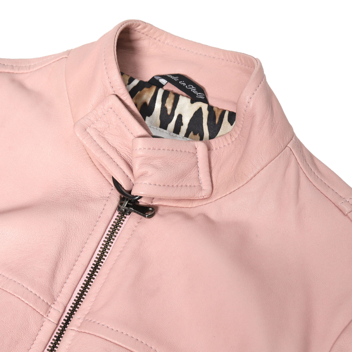 Alexander McQueen 90s Pink Biker Leather Jacket