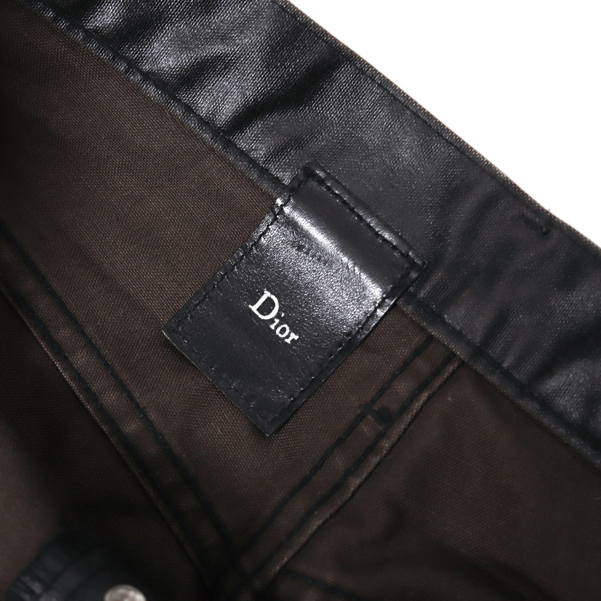 Dior Homme Archival Waxed Black Denim