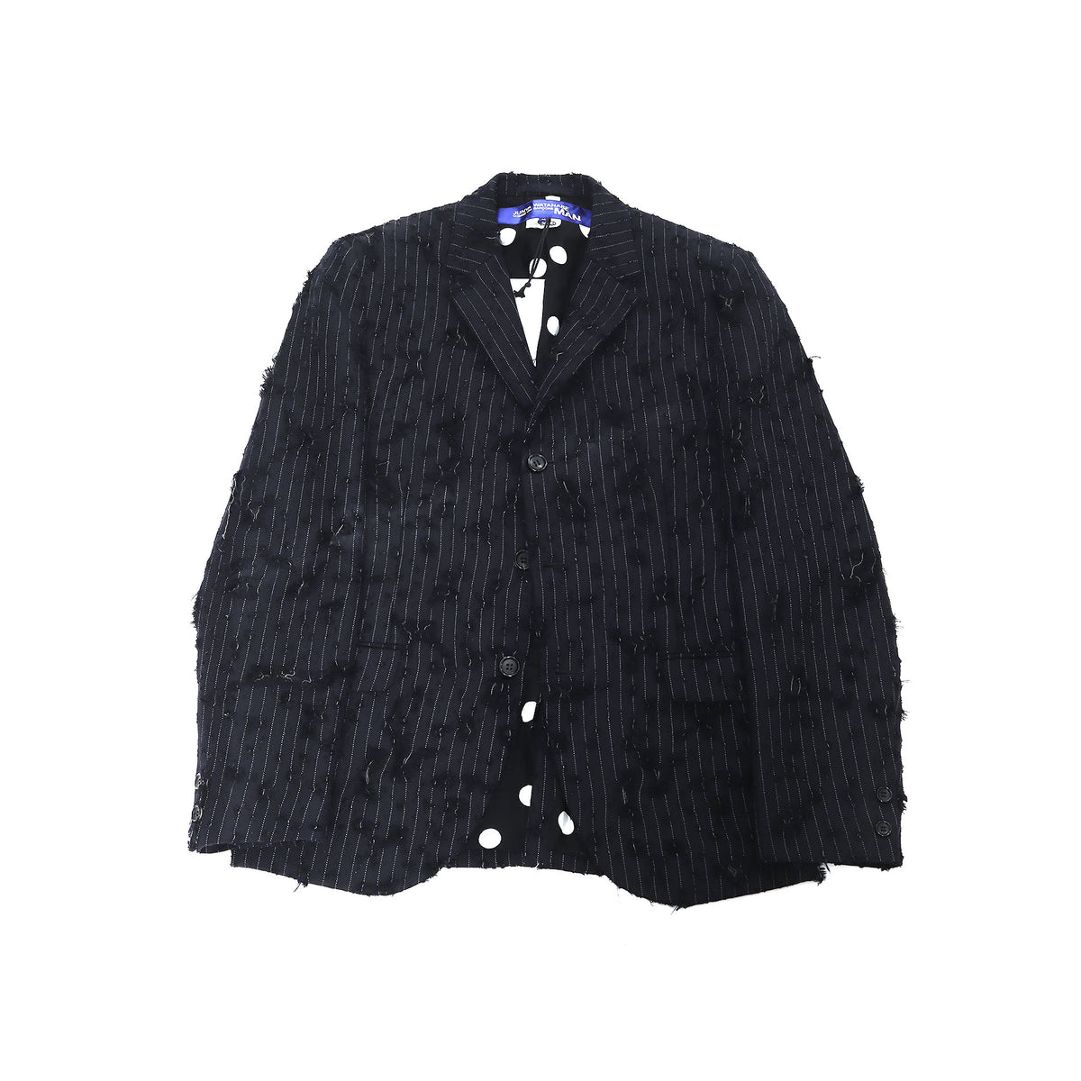Junya Watanabe AW04 Destroyed Pinstripe Jacket