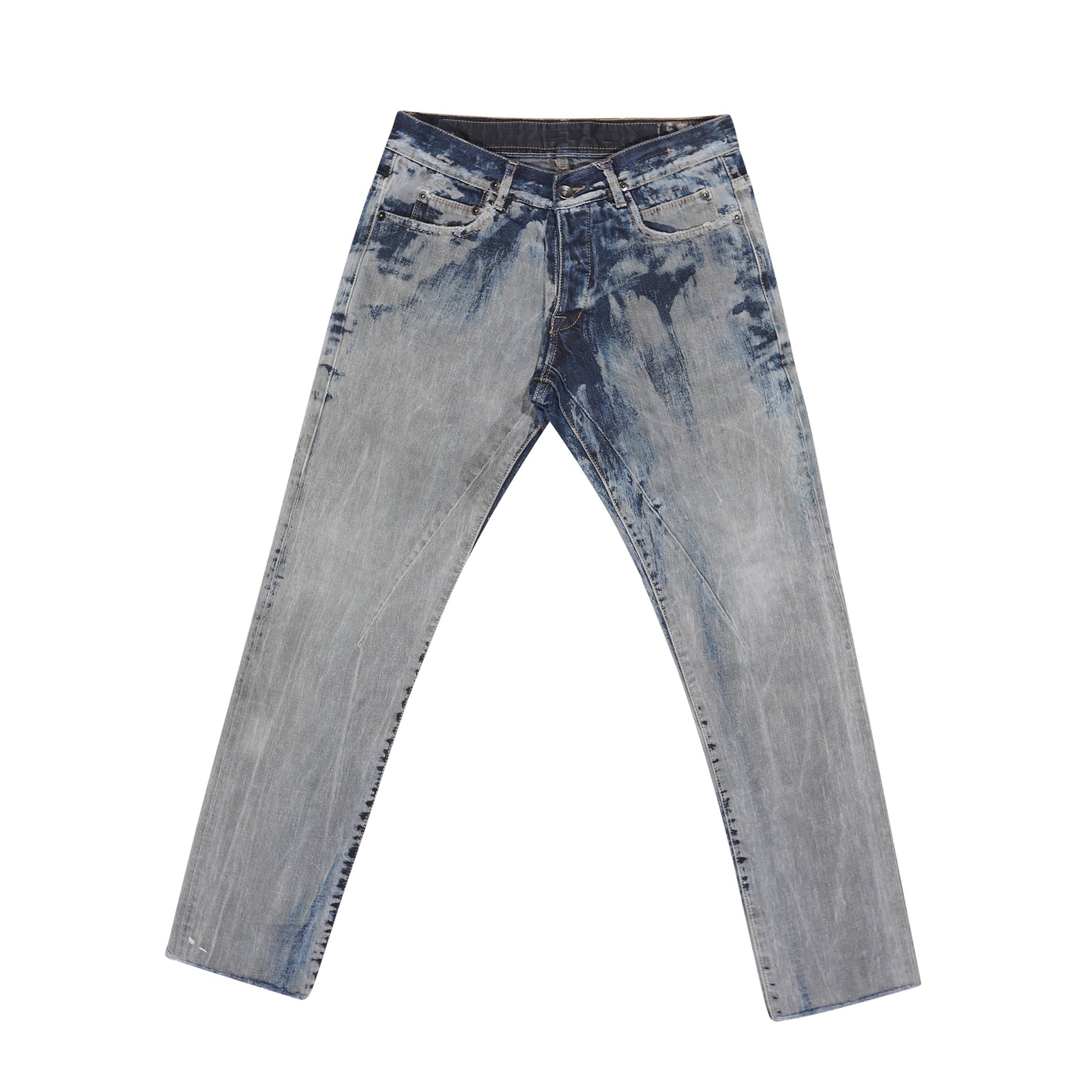 Rick Owens  DRKSHDW Vintage Bleached Cropped Detroit Denim