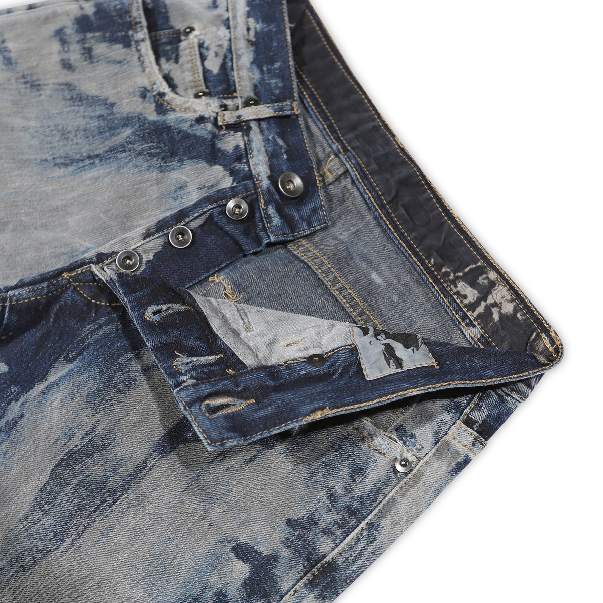 Rick Owens  DRKSHDW Vintage Bleached Cropped Detroit Denim