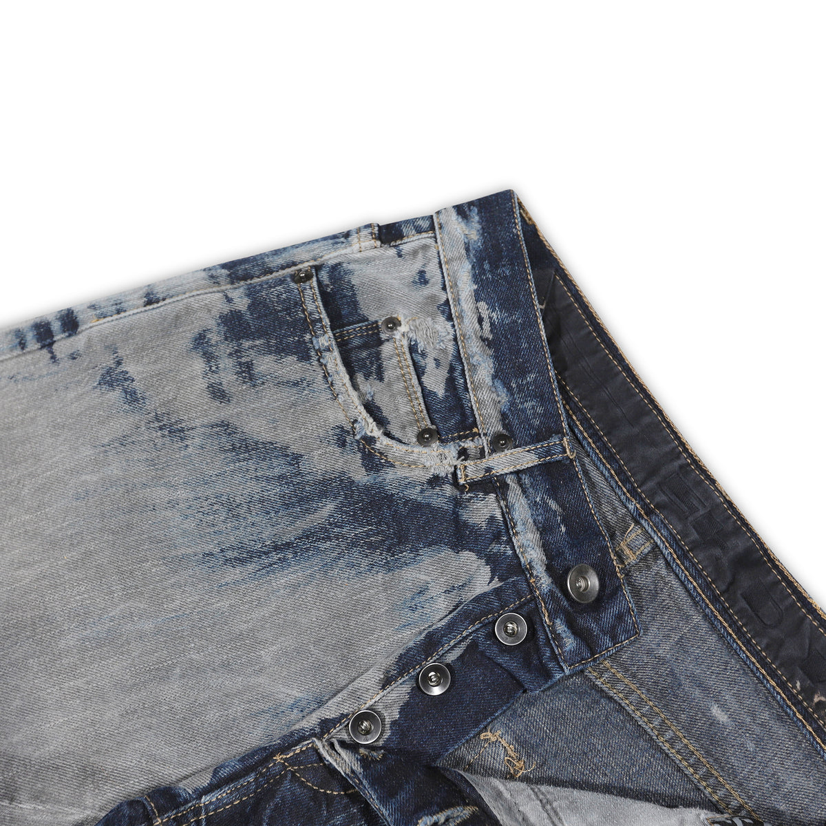 Rick Owens  DRKSHDW Vintage Bleached Cropped Detroit Denim