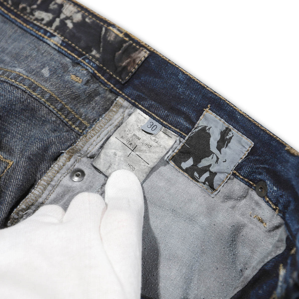 Rick Owens  DRKSHDW Vintage Bleached Cropped Detroit Denim