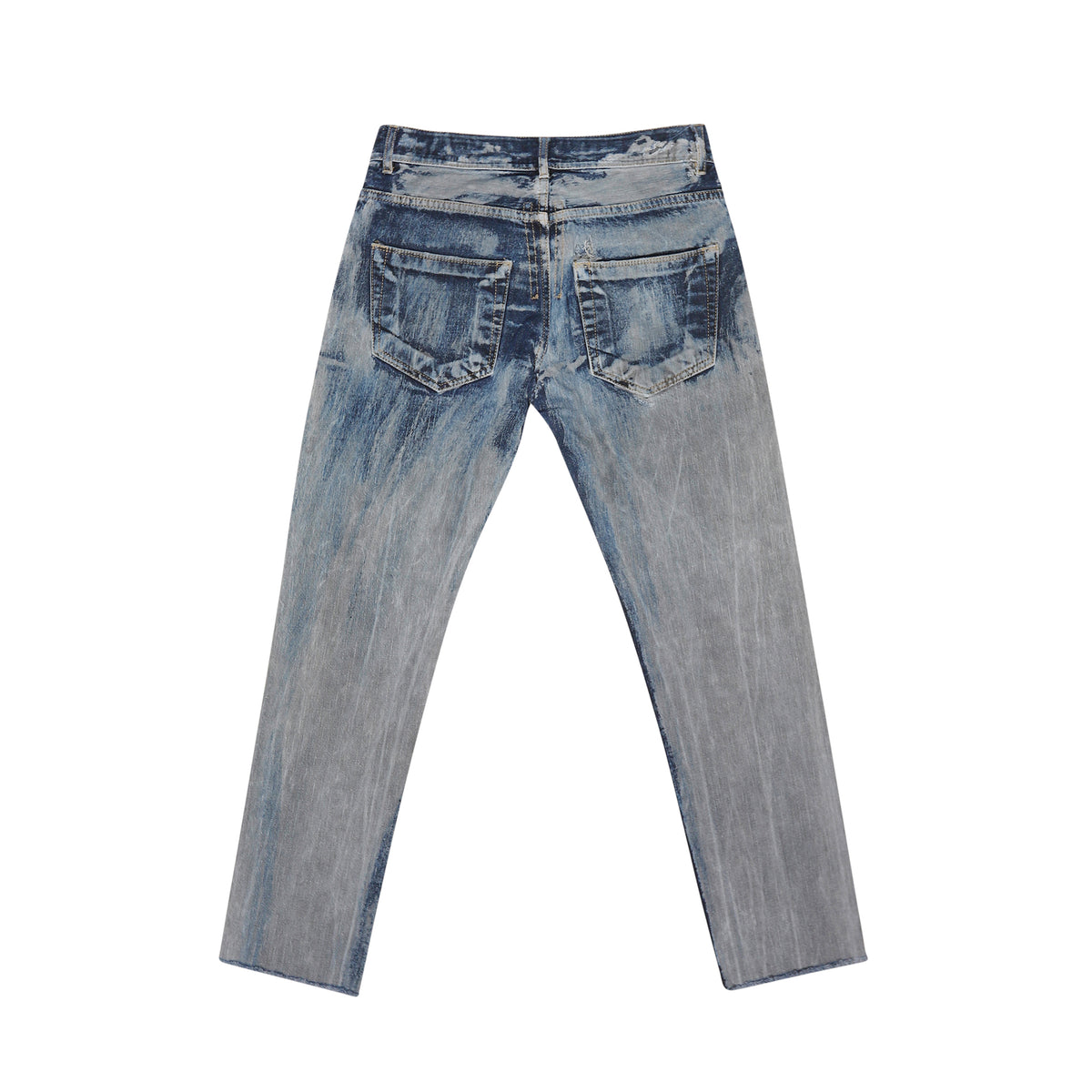 Rick Owens  DRKSHDW Vintage Bleached Cropped Detroit Denim