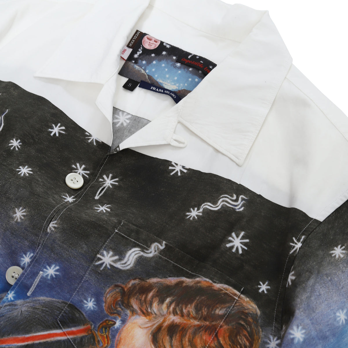 Prada AW16 Chemin Impossible True Love Shortsleeve Shirt