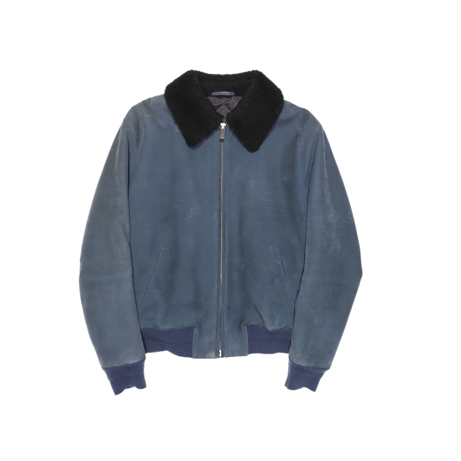 Berluti by Haider Ackermann SS19 Blue Sample Nubuk Bomber