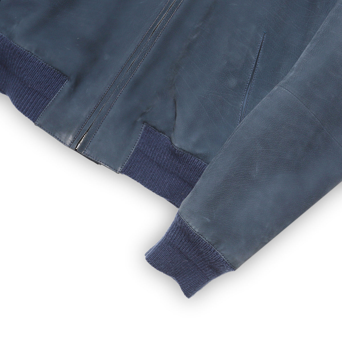 Berluti by Haider Ackermann SS19 Blue Sample Nubuk Bomber