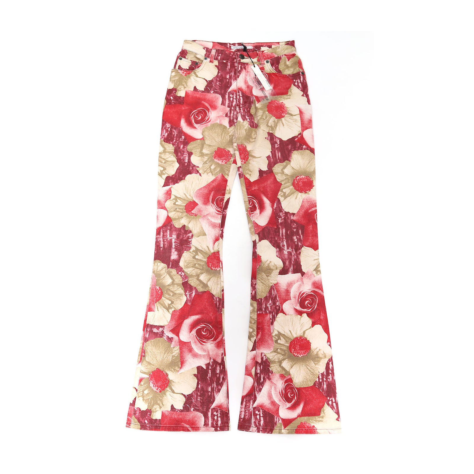 Alexander McQueen 90s Floral Flared Denim