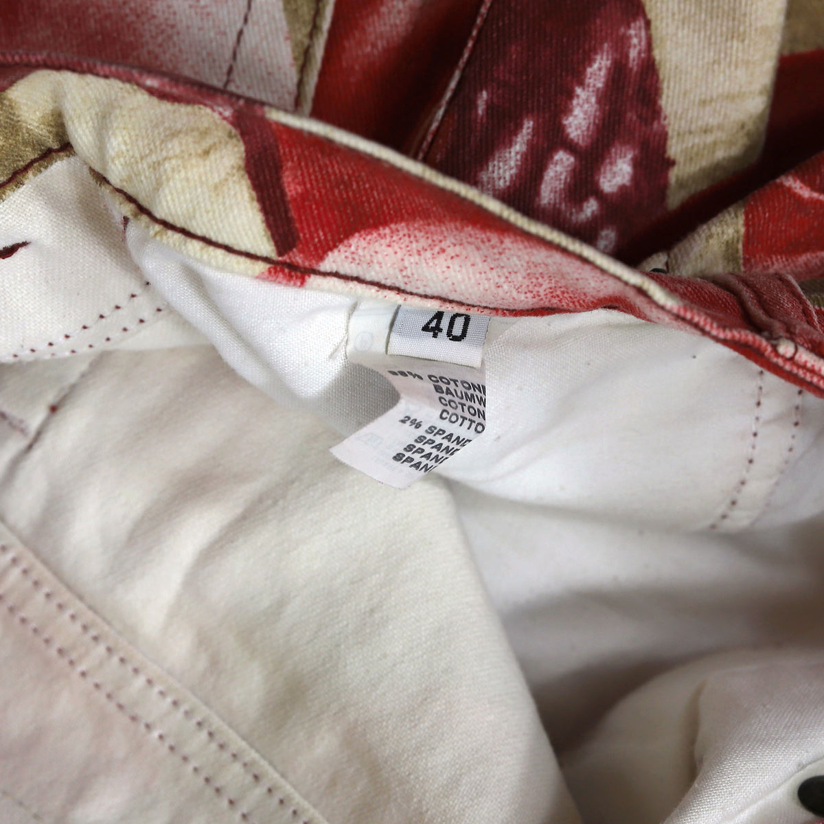 Alexander McQueen 90s Floral Flared Denim
