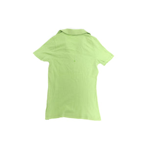 Alexander McQueen 90s Sequin Embroidered Neon Green Collared Shirt