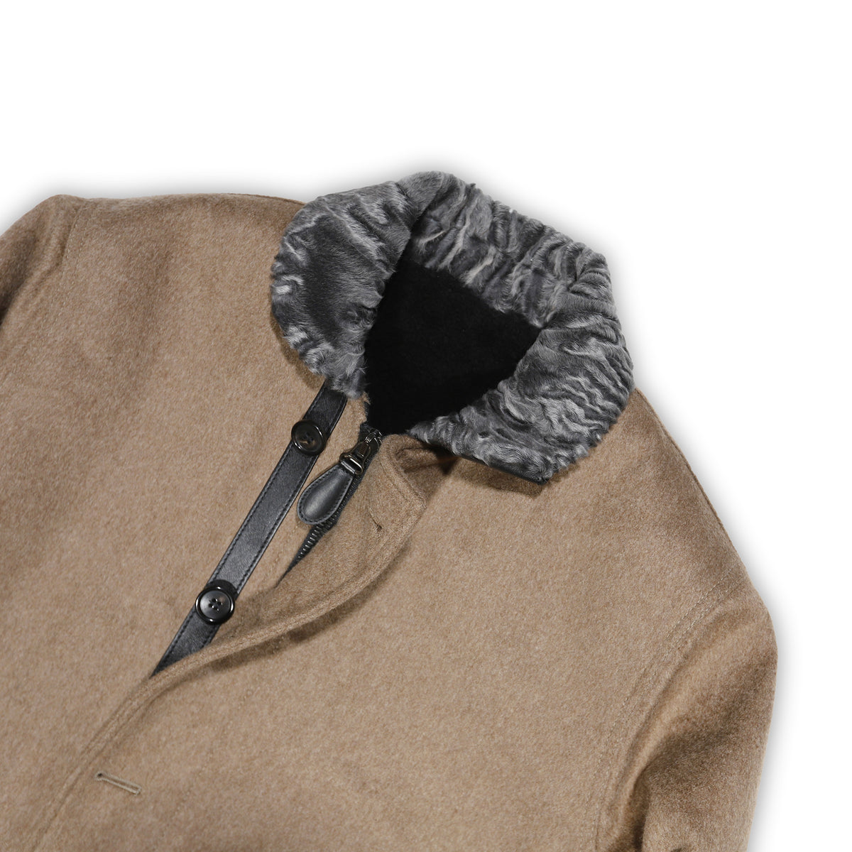Berluti by Haider Ackermann FW17 Prototype Cashmere and Astrakan Fur Jacket