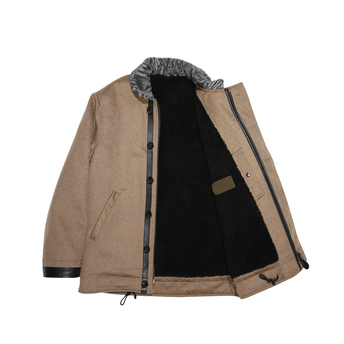 Berluti by Haider Ackermann FW17 Prototype Cashmere and Astrakan Fur Jacket