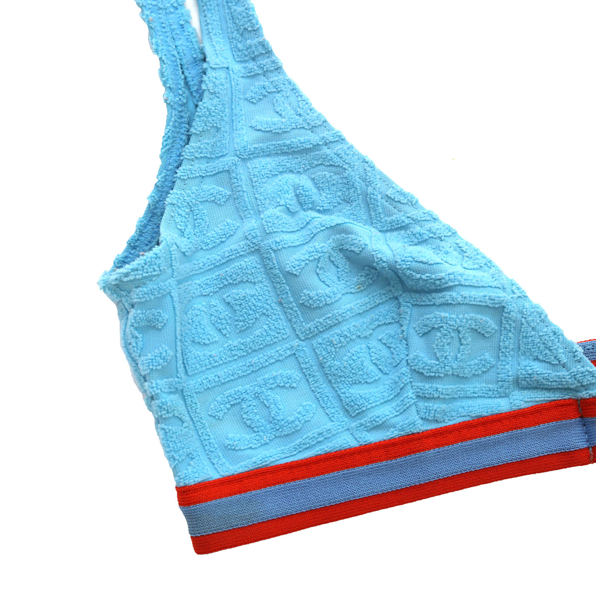 Chanel SS02 Terry Cloth Towel Bikini Top