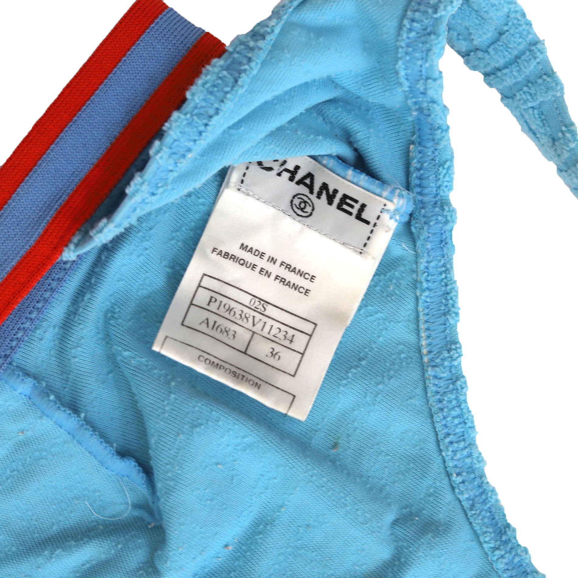 Chanel SS02 Terry Cloth Towel Bikini Top