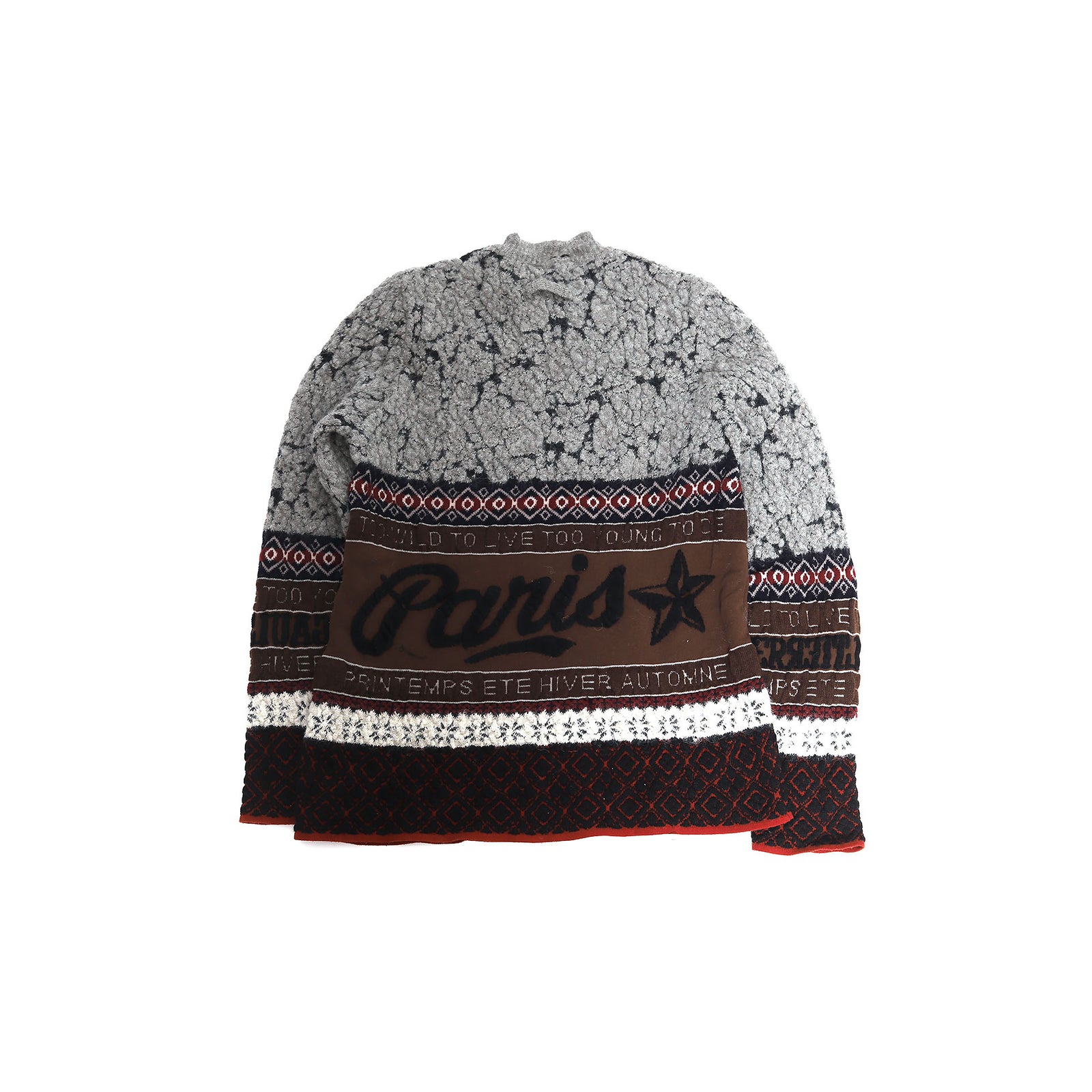 Jean Paul Gaultier 90s Too Wild to Live to Young to Die Knit Sweater