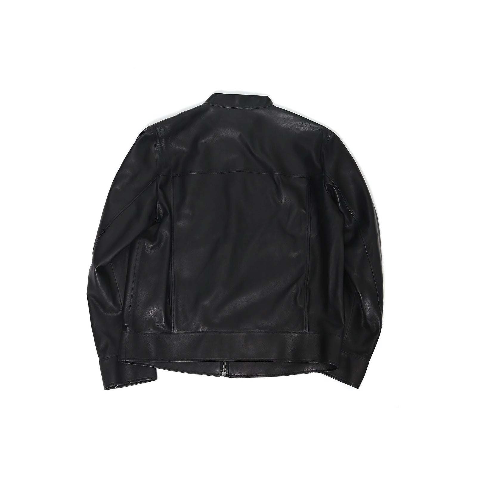Berluti SS18 by Haider Ackermann Black Minimalist Leather Jacket