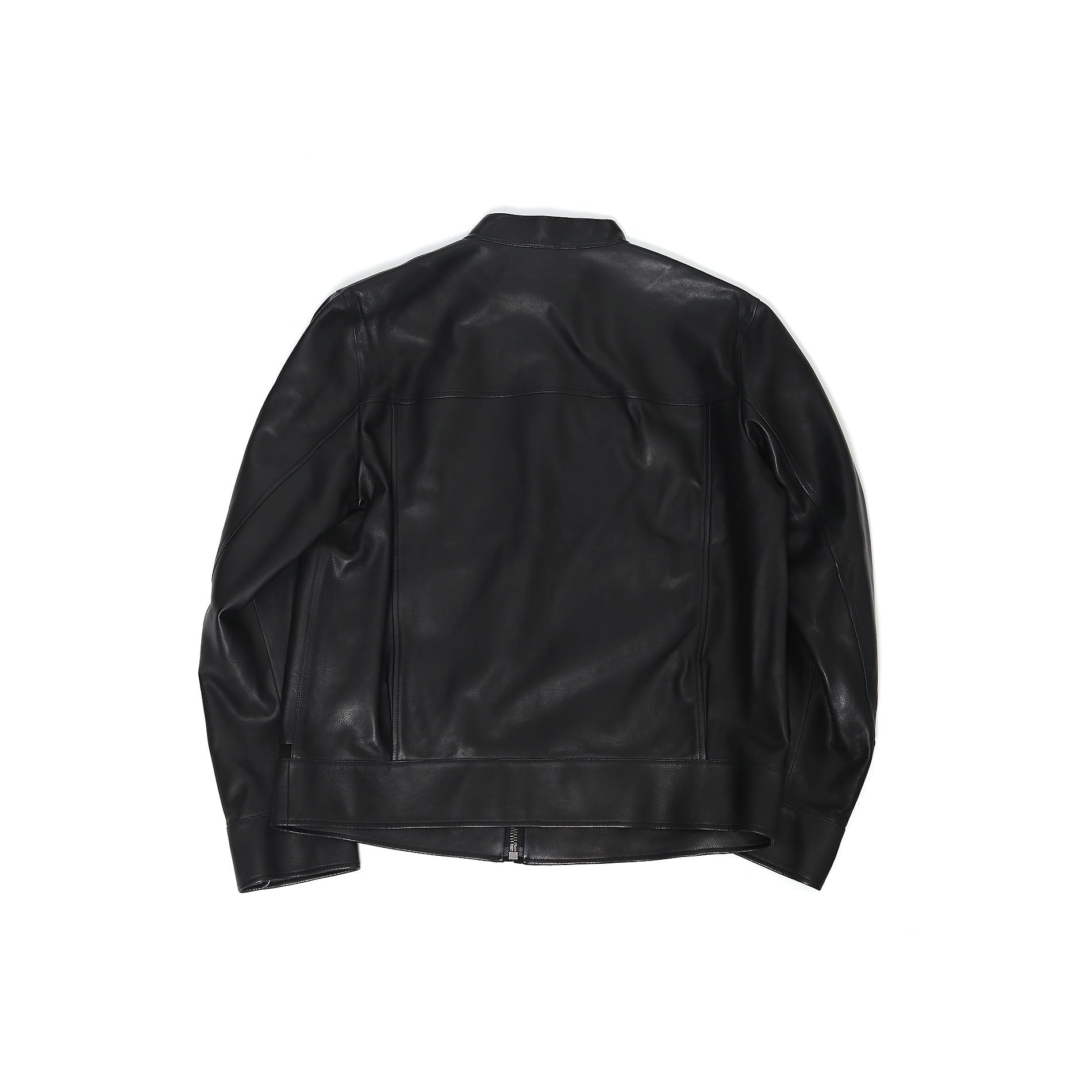 Berluti SS18 by Haider Ackermann Black Minimalist Leather Jacket ...