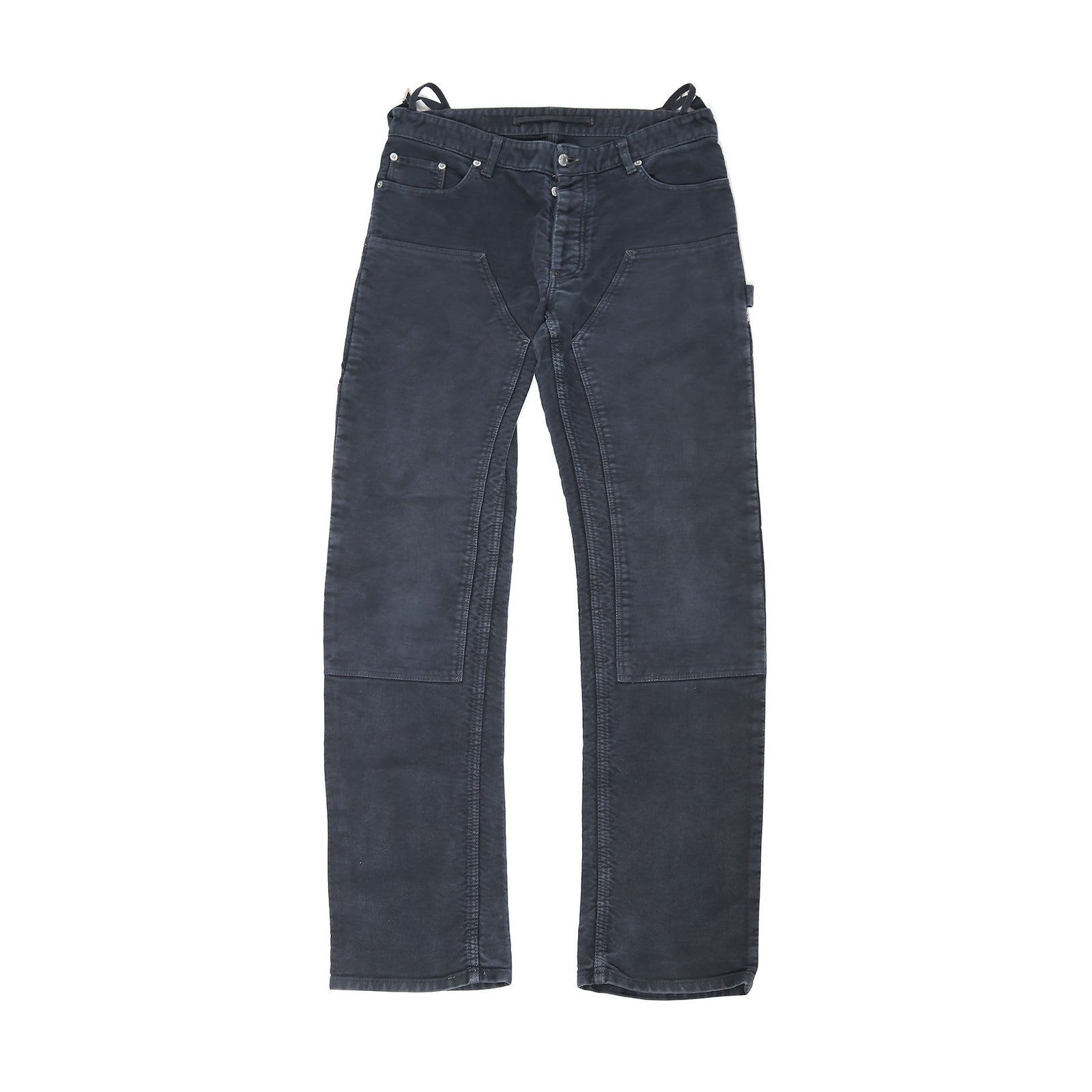 Helmut Lang SS99 Midnight Blue Moleskin Carpenter Pants