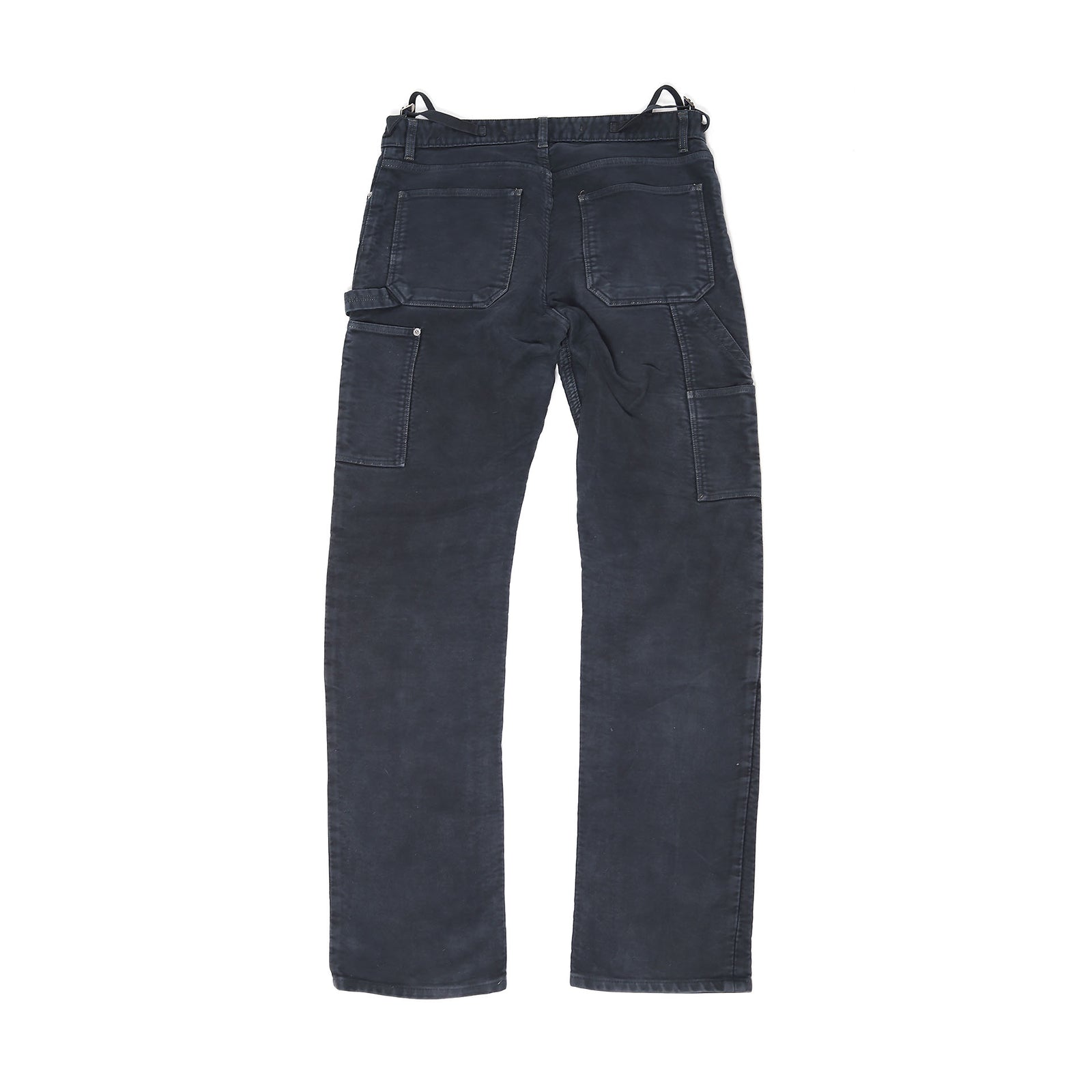 Helmut Lang SS99 Midnight Blue Moleskin Carpenter Pants