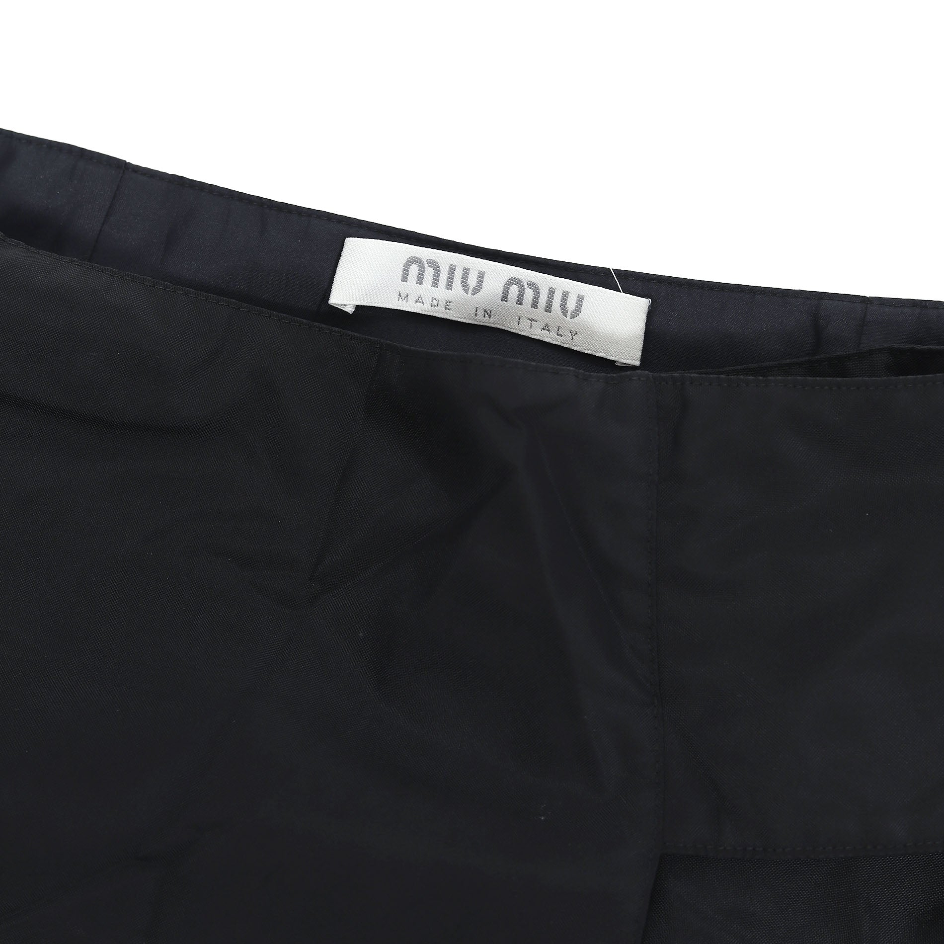 Miu Miu 1999 Cargo Nylon Mini Skirt