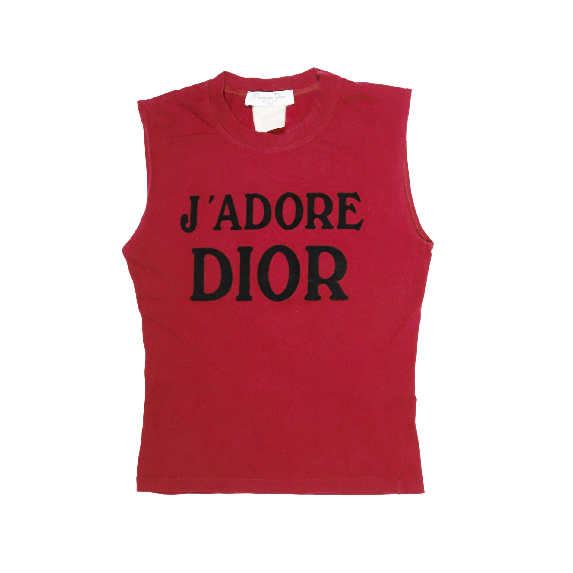 Christian Dior by John Galliano AW02 Burgundy J'adore Dior Sleeveless Top