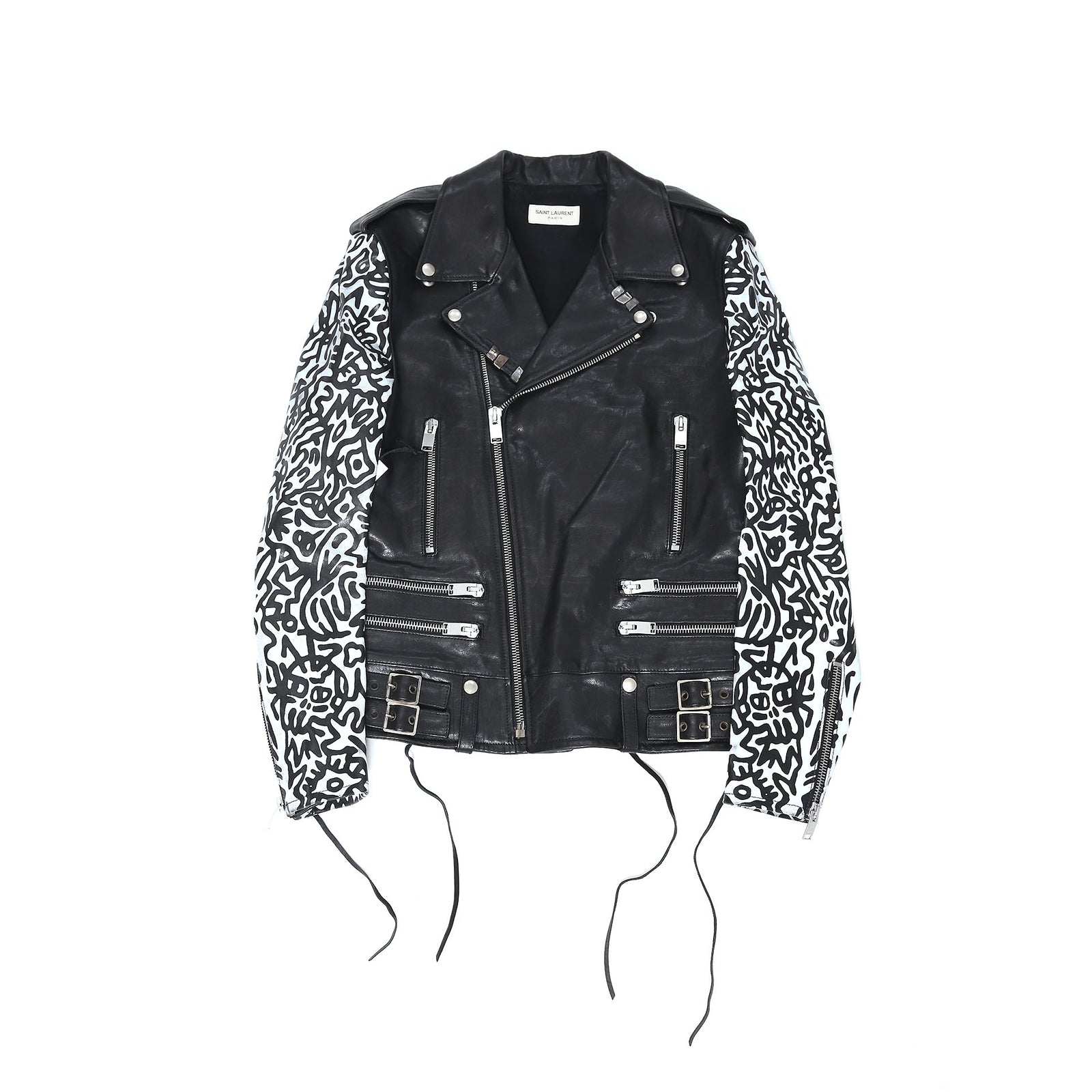 Saint Laurent Paris FW13 Sumi Ink Leather Biker Jacket