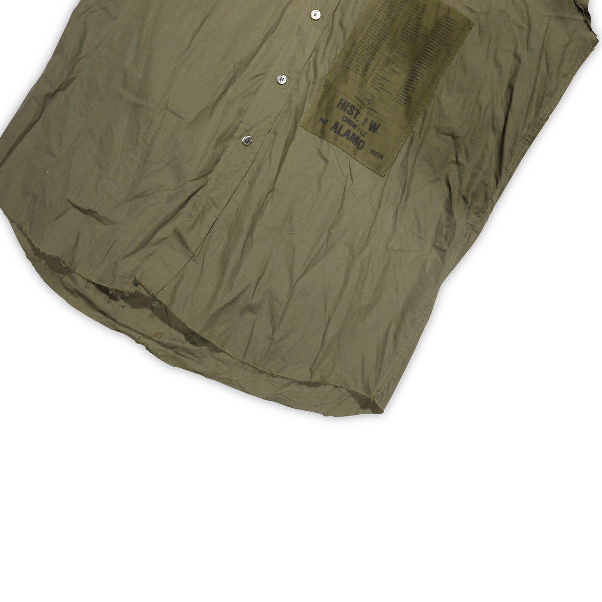 Raf Simons AW05 History Of My World Patched Alamo Sleeveless Hooded Shirt