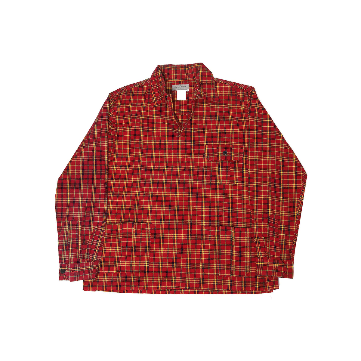 Yohji Yamamoto FW93 Pour Homme Checked Flannel Tunic Shirt