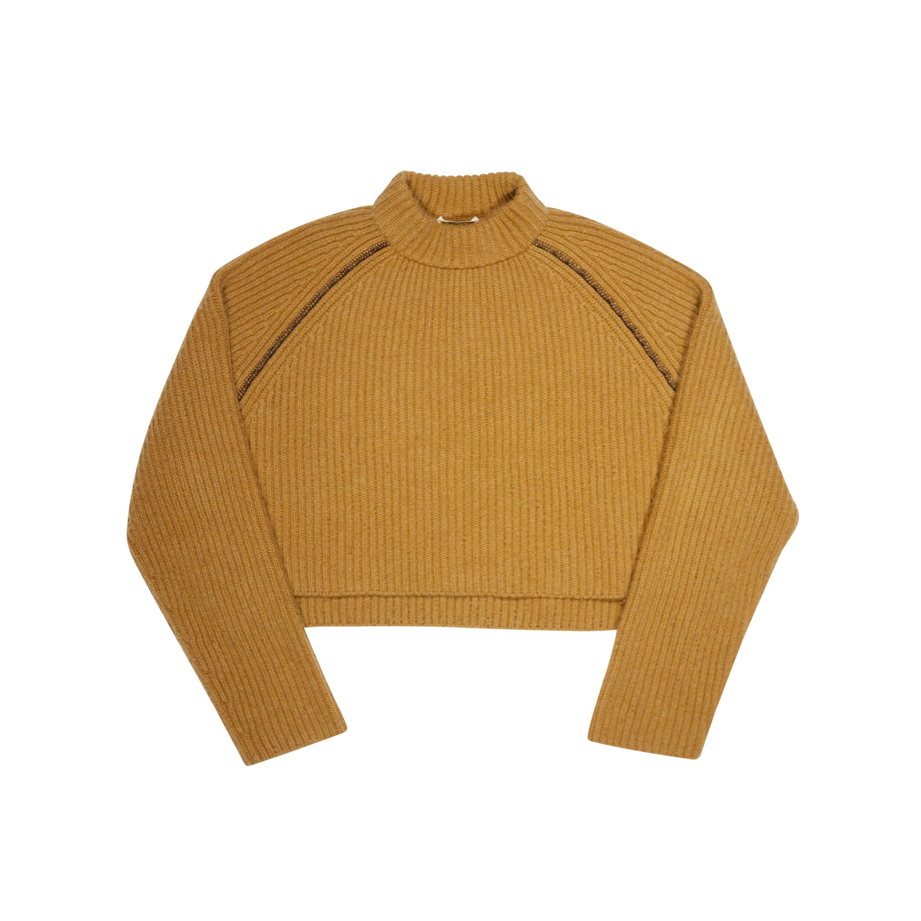 Celine by Phoebe Philo Cropped Brown Chunky Cashmere Knit